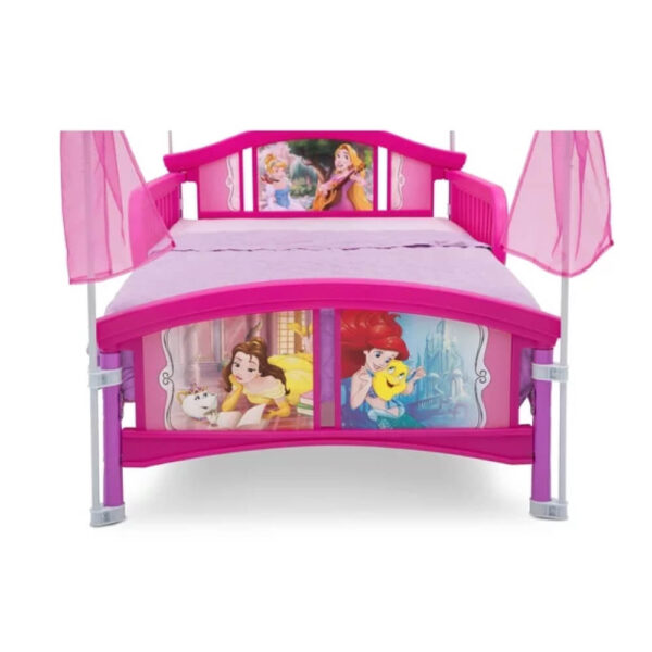 Delta Children Disney Princess Plastic Toddler Canopy Bed, Pink